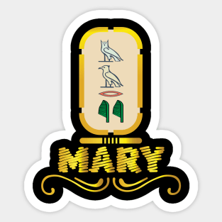 MARY-American names in hieroglyphic letters,  a Khartouch Sticker